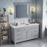 Jeffrey Alexander Chatcham Traditional 60" Grey Single Sink Vanity VKITCHA60SGRWCR