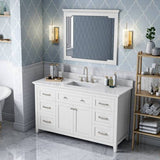 Jeffrey Alexander Chatham Traditional 60" White Single Sink Vanity VKITCHA60SWHWCR