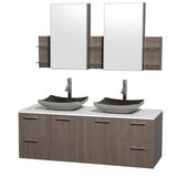 Wyndham Collection Amare 60" Double Bathroom Vanity Set with Mirror