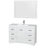 Wyndham Collection Delray 48" Single Bathroom Vanity Set with Mirror WCR440048SGWARINTM46