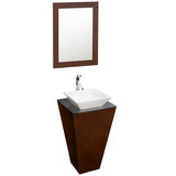 Wyndham Collection Esprit 20" Single Pedestal Bathroom Vanity Set with Mirror WCSCS004ESSMB015