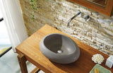 Virtu USA Athena Natural Stone Bathroom Vessel Sink in Andesite Granite