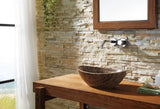 Virtu USA Doris Natural Stone Bathroom Vessel Sink in Coffee Marble