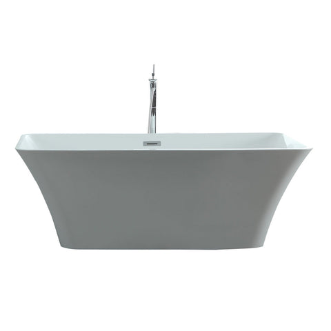 Virtu USA Serenity 59" x 29.52" Freestanding Soaking Bathtub