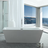 Virtu USA Serenity 63" x 29.5" Freestanding Soaking Bathtub