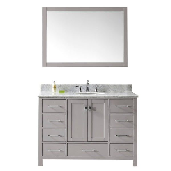 Virtu USA Caroline Avenue 48" Single Bathroom Vanity with Marble Top