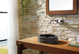 Virtu USA Hercules Natural Stone Bathroom Vessel Sink in Shanxi Black Granite