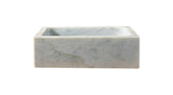 Virtu USA Mya Natural Stone Bathroom Vessel Sink in Bianco Carrara Marble