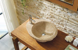 Virtu USA Elysia Natural Stone Bathroom Vessel Sink in G682 Granite