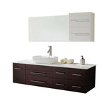 Virtu USA Justine 59" Single Bathroom Vanity with Countertop