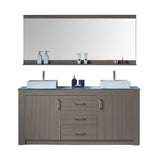 Virtu USA Tavian 72" Double Bathroom Vanity with Countertop