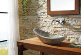 Virtu USA Haides Natural Stone Bathroom Vessel Sink in China Juparana Granite