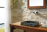Virtu USA Neril Natural Stone Bathroom Vessel Sink in Shanxi Black Granite