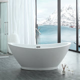 Virtu USA Serenity 69" x 33.5" Freestanding Soaking Bathtub