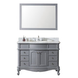 Virtu USA Norhaven 48" Single Bathroom Vanity with Marble Top & Round Sink