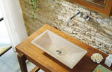 Virtu USA Ira Natural Stone Bathroom Vessel Sink in White Onyx Marble