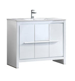 Fresca Allier 40" White Modern Bathroom Cabinet w/ Sink