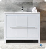 Fresca Allier 40" White Modern Bathroom Cabinet w/ Sink
