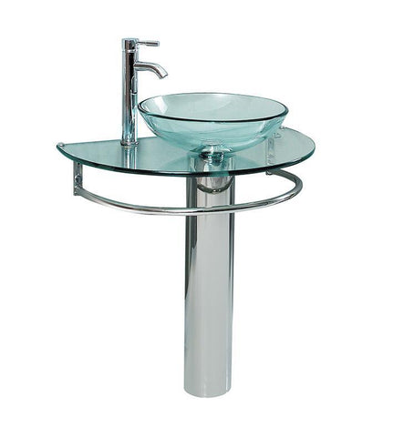 Fresca Attrazione Modern Glass Bathroom Pedistal
