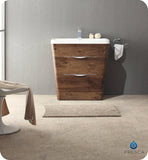Fresca Milano 32" Rosewood Modern Bathroom Cabinet w/ Integrated Sink