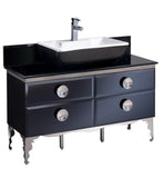 Fresca Moselle 47" Modern Glass Bathroom Cabinet w/ Top & Vessel Sink