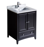 Fresca Oxford 24" Espresso Traditional Bathroom Cabinet w/ Top & Sink