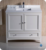 Fresca Oxford 36" Antique White Traditional Bathroom Cabinet