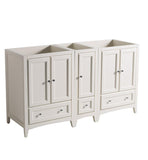 Fresca Oxford 60" Antique White Traditional Double Sink Bathroom Cabinets