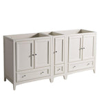 Fresca Oxford 71"-72" Antique White Traditional Double Sink Bathroom Cabinets