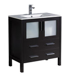 Fresca Torino 30" Espresso Modern Bathroom Cabinet w/ Integrated Sink