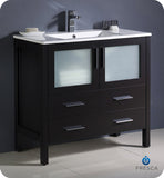 Fresca Torino 36" Espresso Modern Bathroom Cabinet w/ Integrated Sink