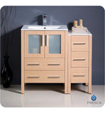 Fresca Torino 36" Light Oak Modern Bathroom Cabinets w/ Integrated Sink