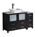 Fresca Torino 48" Espresso Modern Bathroom Cabinets w/ Top & Vessel Sink