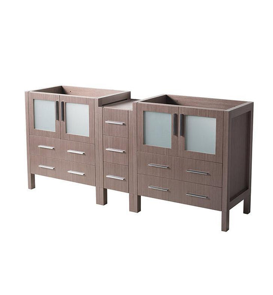 Fresca Torino 72" Gray Oak Modern Bathroom Cabinets